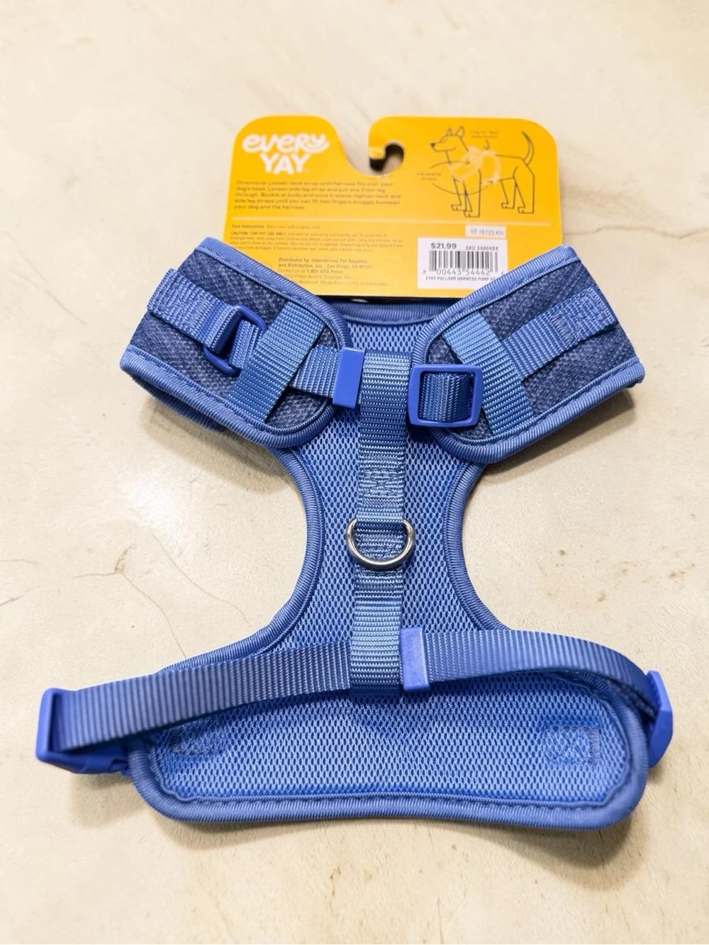 EveryYay Blue Dog Harness - Heathered Light Blue